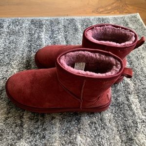 UGG Classic Mini - Maroon - Size 8 Women’s